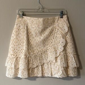 Sezane Corina Skirt Ecru - Size 8